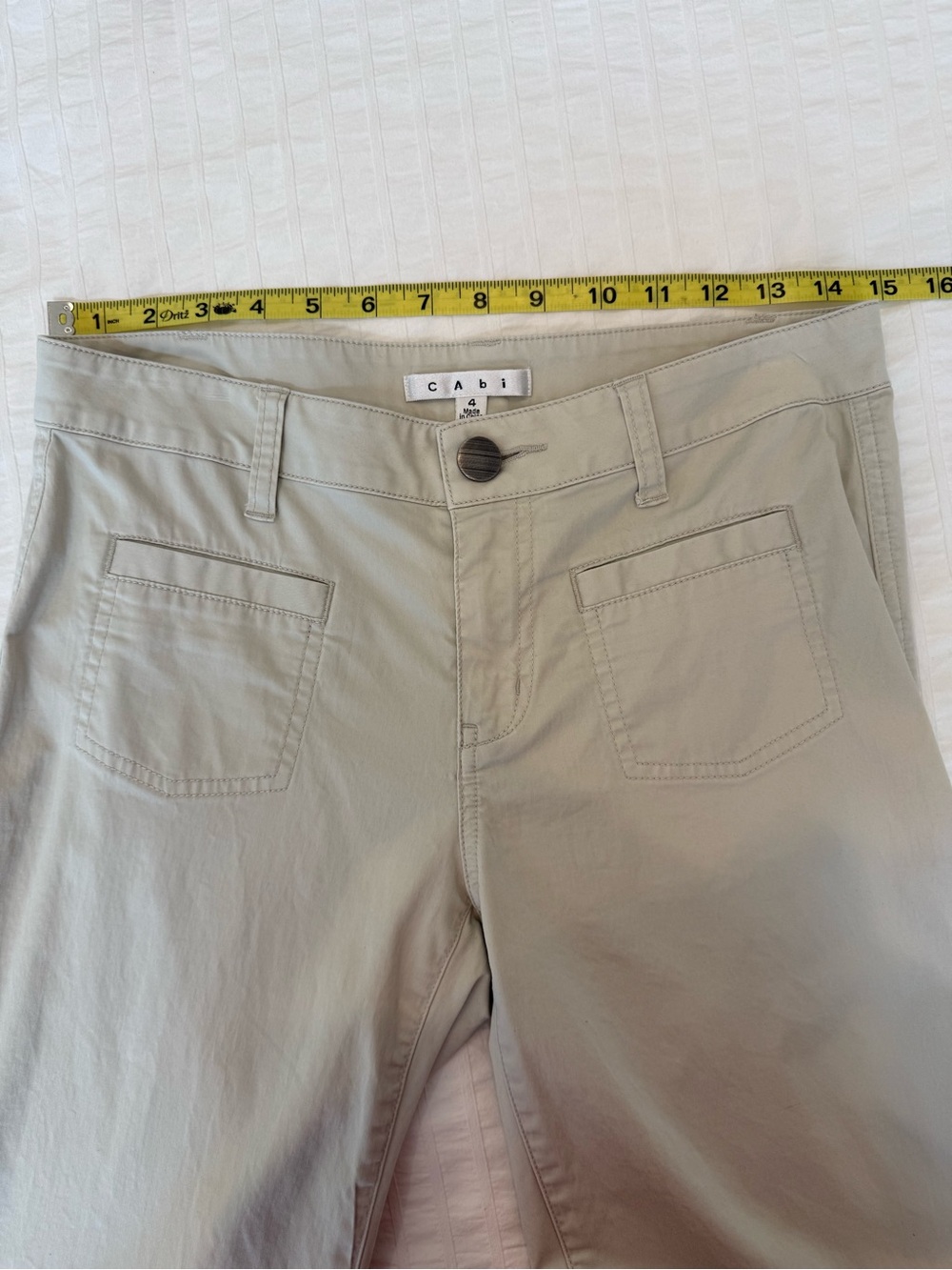 Cabi Sandy Trouser Tan Dress Flare Long Pants Size 4 - Picture 3 of 6
